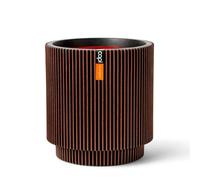 Capi Europe - Jarrón Cilindro Groove NL - 35x38 - Cobre - Apertura Ø29 - Maceta para Uso Interior y Exterior - Made in Holland - KGVCO882