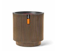 Capi Europe - Jarrón Cilindro Groove NL - 35x38 - Oro - Apertura Ø29 - Maceta para Uso Interior y Exterior - Made in Holland - KGVGB882
