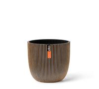 Capi Europe - Maceta Bola Groove 'Made with' Gold - 17x15 - Macetas para Interior y Exterior - Fabricadas con Materiales reciclados