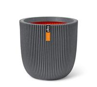 Capi Europe - Maceta Bola Groove NL - 54x52 - Gris Oscuro - Apertura Ø46 - Maceta para Uso Interior y Exterior - Made in Holland - KGVDG935