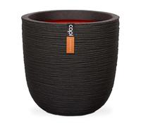 CAPI EUROPE - Maceta Bola Rib NL - Negro - 35x34 - para Uso en Interiores y Exteriores