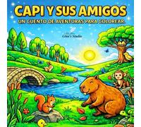 Capi y sus amigos: Libro para colorear de animales para niños de 3 a 8 años - Historia de un capibara con 15 adorables páginas para colorear