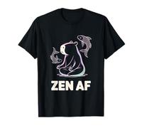 Capiba Zen AF Meditación Yoga Pose Pez Espiritual Namaste Camiseta