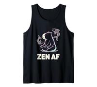 Capiba Zen AF Meditación Yoga Pose Pez Espiritual Namaste Camiseta sin Mangas