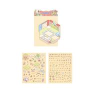 Capibala World Scene - Adhesivo miniaturizado para hacer un diario, suministros de diario, paisaje miniaturizado, diseño de Capibala World Make