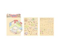 Capibala World Scene Pegatinas Paisajes Miniaturizados Maquillaje Suministros de Diario Paisaje Miniaturizado Capibala World Make