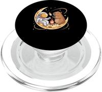 Capibara Astronauta Fogata Campamento Luna Creciente PopSockets PopGrip para MagSafe
