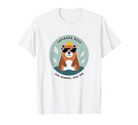 Capibara Boss: Sin Dramas, Solo Paz | IlustraciÛn Divertida Camiseta, Hombre, Blanco, XXL