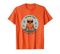 Capibara Boss: Sin Dramas, Solo Paz | IlustraciÛn Divertida Camiseta, Hombre, Naranja, XXL