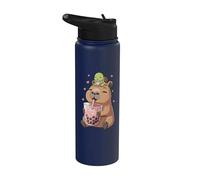 Capibara & Bubble Tea, para niñas, tortuga Stainless Steel Insulated Water Bottle