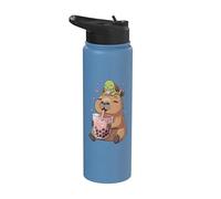 Capibara & Bubble Tea, para niñas, tortuga Stainless Steel Insulated Water Bottle