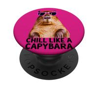 Capibara Chill como Un Capibara Foto Relajado Ambiente PopSockets PopGrip Adhesivo