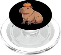 Capibara con Calabaza en la Cabeza Lindo Capibara Halloween PopSockets PopGrip para MagSafe