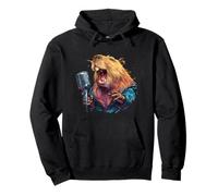 Capibara de Canto Feliz con micrófono para los Amantes del Karaoke Sudadera con Capucha