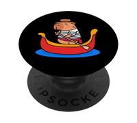 Capibara Divertido en un Bote de góndola PopSockets PopGrip Adhesivo