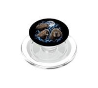 Capibara Divertido Meme Maldito Capy caótico Aullando a la Luna PopSockets PopGrip para MagSafe