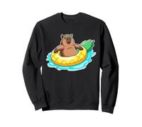 Capibara en piña flotador verano piscina frío dibujos animados Sudadera