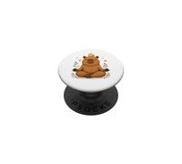 Capibara Meditante Lindo Animal Zen Divertido Capibara PopSockets PopGrip Adhesivo