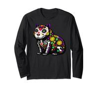 Capibara Mexican Sugar Skull Calavera Viva México Fiesta Manga Larga