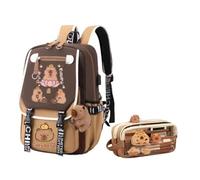 Capibara Mochila Kawaii y Bonita, Backpack Multifuncional y Linda, Capybara Bookbag para Niños y Niñas (D)