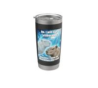 capibara No, no voy a elaborar Funny Meme Vaso térmico de acero inoxidable de doble pared