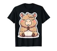 Capibara Orando a Jesucristo Lindo Cristiano Niño Dios Orar Camiseta