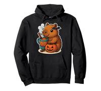 Capibara Pumpkin Spice Latte con Calabaza Linterna Halloween Sudadera con Capucha