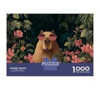 Capibara Rompecabezas 1000 Piezas De Madera para Adultos Y Niños Animales Adorables Rompecabezas Imposible Mejor Regalo 52x38cm/1000pcs