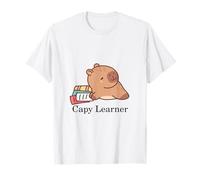 Capibara Tierna Leyendo Tranquila Camiseta