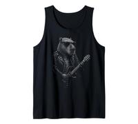 Capibara Tocar Guitarra Rock Música Animal Lover Camiseta sin Mangas