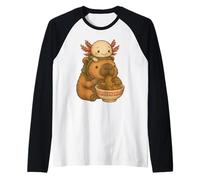 Capibara y axolot Mochila Ramen Kawaii Capibara & Axolotl Camiseta Manga Raglan