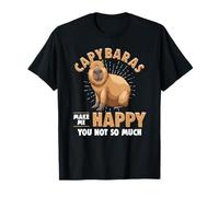 Capibaras Make Me Happy You Not So Much Funny Animal Joke Camiseta