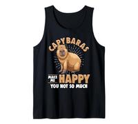 Capibaras Make Me Happy You Not So Much Funny Animal Joke Camiseta sin Mangas
