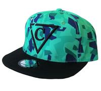 Capiche [99+ Designs] Sombrero Snapback Verde de Polígono para Hombres, Green Polygon, Gorra Béisbol Camuflada, Patrón Geométrico Polígono, Diseño, Visera Plana Negra Mujeres y Hombres