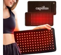 Capillus Terapia de luz roja LED corporal para cuerpo, terapia de luz infrarroja de 630 nm 850 nm, almohadilla de terapia de luz roja infrarroja para dolor de rodilla, codo, espalda y hombros, tapete
