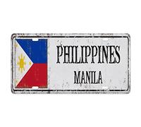 Capital City Souvenir - Cubierta para placa de matrícula, placa frontal decorativa de metal libre de óxido de Filipinas, placa de matrícula personalizada para hombres, mujeres, niños y niñas, coche