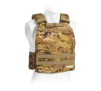 Capital Sports Battlevest 2.0 - Chaleco lastrado, Chaleco peso entrenamiento, Chaleco de peso, Cable desenganche rápido, Transpirable, 2 x 2,6 kg & 2 x 4 kg (13,2 kg), Camuflaje