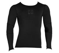 CAPITAL SPORTS Beforce - Camiseta de compresión con Mangas para Hombre (Regula Temperatura Corporal, tecnología Dehydr8, Nivel de compresión Medio, Malla ventilación, Cuello Ancho, XL, Negro