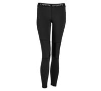 CAPITAL SPORTS Beforce - Pantalones de compresión Deportivos Mujer, Regulan Temperatura Corporal, tecnología Dehydr8, Nivel de compresión Medio, Malla Refuerzo Entrepierna y Rodillas, L, Negro