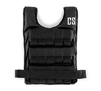 CAPITAL SPORTS Monstervest - Chaleco lastrado, Chaleco Peso Entrenamiento Relleno de Metal, Chaleco de Peso con Correa Ajuste Nylon, Exterior Reforzado, Acolchado Suave, 10 kg Peso, Negro