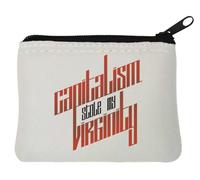 Capitalism Stole My Virginity - Monedero de neopreno (10 x 11 cm), color blanco