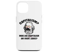 CAPITALISMO Más como CRAPitalismo Right Ladies Karl Marx Meme Carcasa para iPhone 13