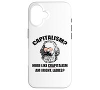 CAPITALISMO Más como CRAPitalismo Right Ladies Karl Marx Meme Carcasa para iPhone 16
