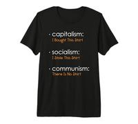 Capitalismo Socialismo Comunismo Libertario Economía Libertaria Libertad Camiseta Premium