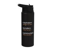 Capitalismo Socialismo Comunismo Libertario Economía Libertaria Libertad Stainless Steel Insulated Water Bottle