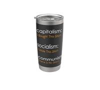 Capitalismo Socialismo Comunismo Libertario Economía Libertaria Libertad Vaso térmico de acero inoxidable de doble pared