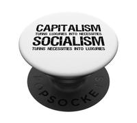 Capitalismo Vs Socialismo - Divertido Político Antisocialista PopSockets PopGrip Adhesivo