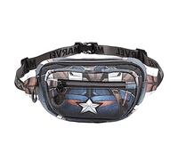 Capitán América Chest-Riñonera Glaze, Negro, 22 x 13 cm