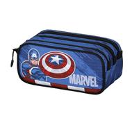 Capitán América Gears-Estuche Portatodo Trick Fan 2.2, Azul, 23 x 11 cm