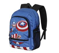 Capitán América Gears-Mochila Fight Fan 2.2, Azul, 31 x 44 cm, Capacidad 24 L